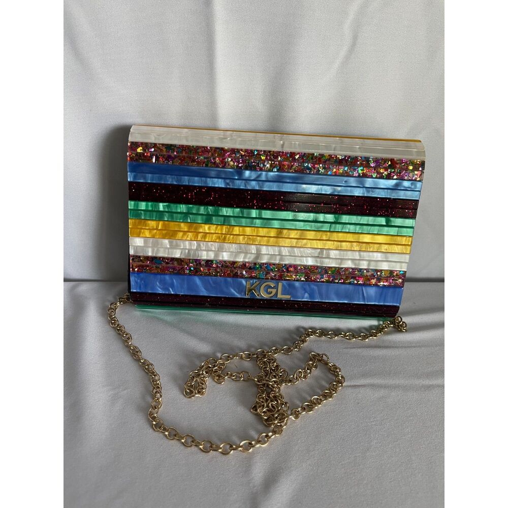 Kurt Geiger Multicolor Striped Clutch